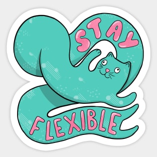 Stay Flexible Cat Sticker